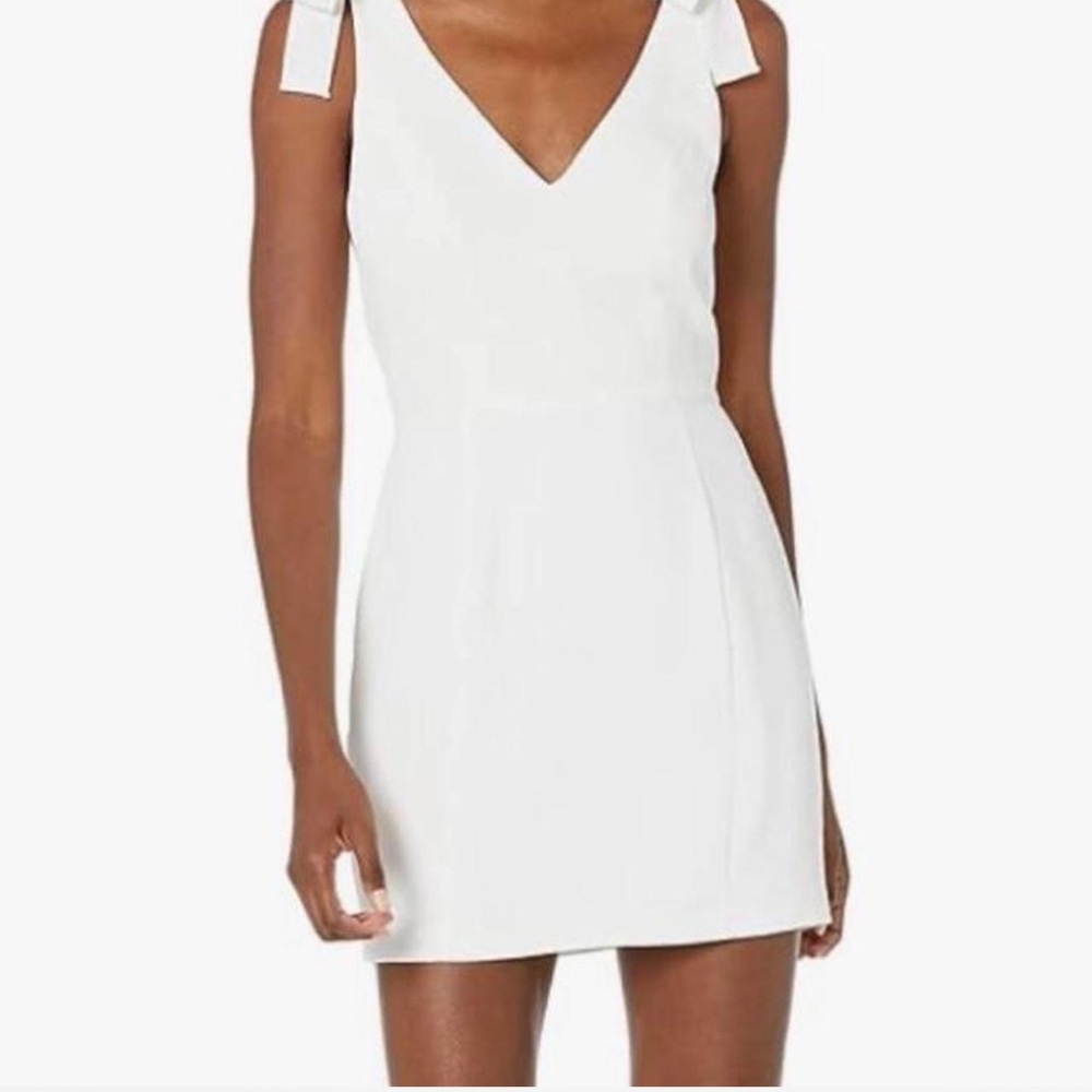 Amanda Uprichard White V-Neck Sheath Mini Dress